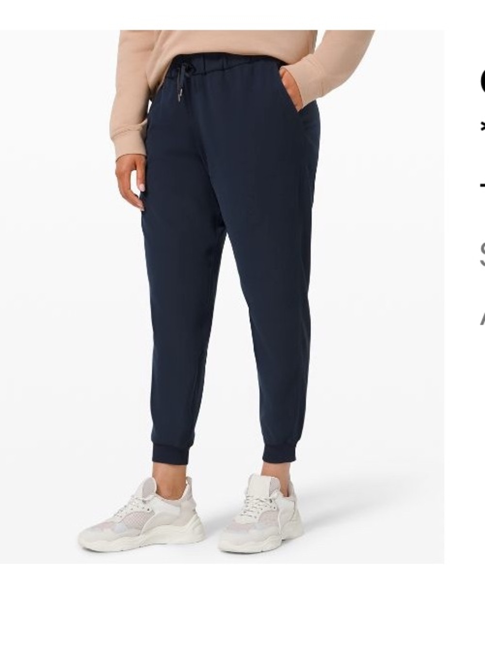 Lululemon Women's Navy Jogger Pants - Casual Comfort